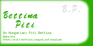 bettina piti business card